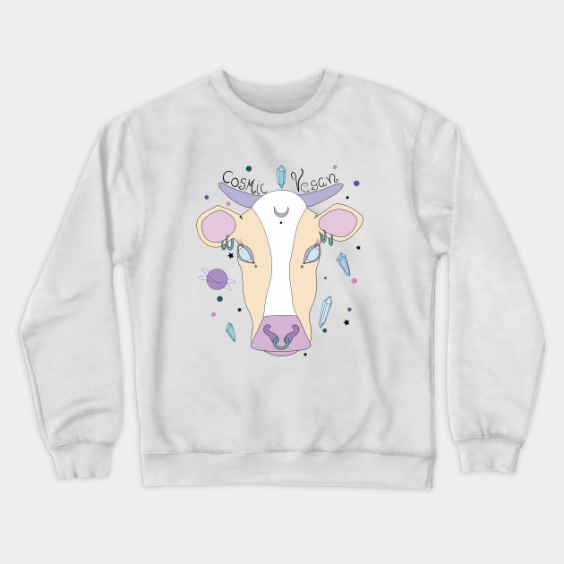 Cosmic Cow Crewneck Sweatshirt by Ventderrmidi